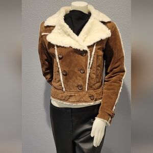 Wilsons Leather Tan and Cream Teddy Jacket
